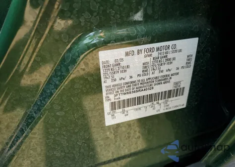 2025 Ford Maverick Lariat z USA, uszkodzony, nr VIN 3FTTW8S36SRA40328